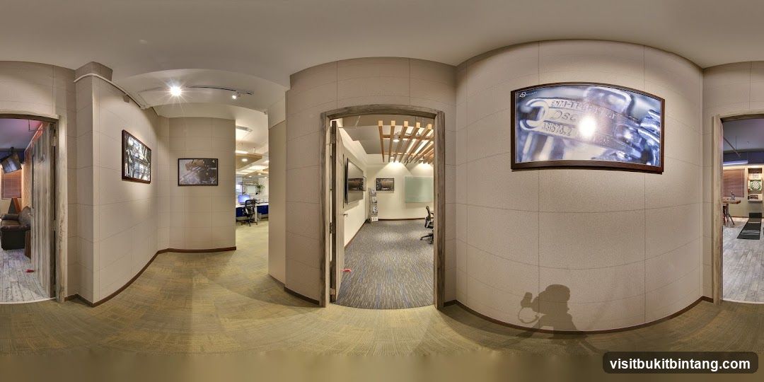 Office Interior with Artwork and Meeting Room
