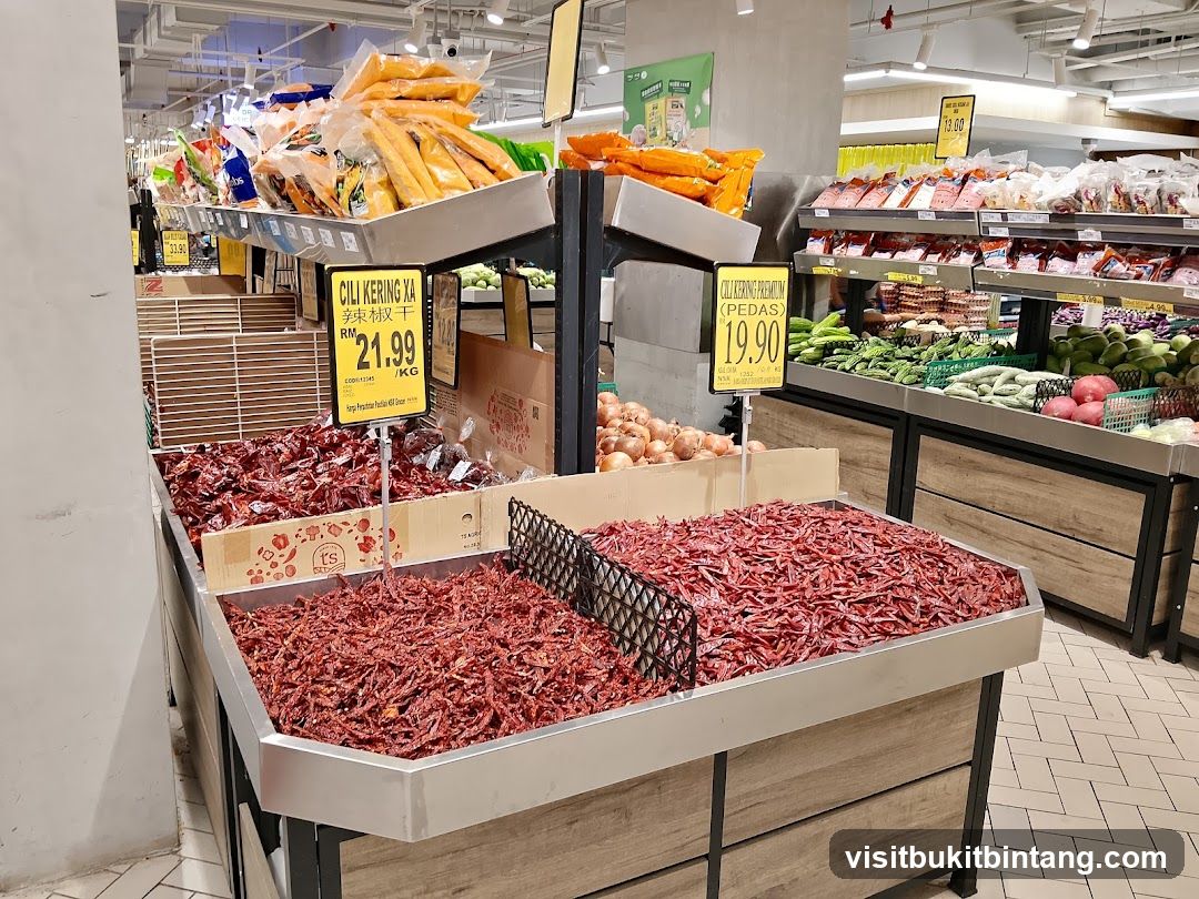 Dried Chilies Display