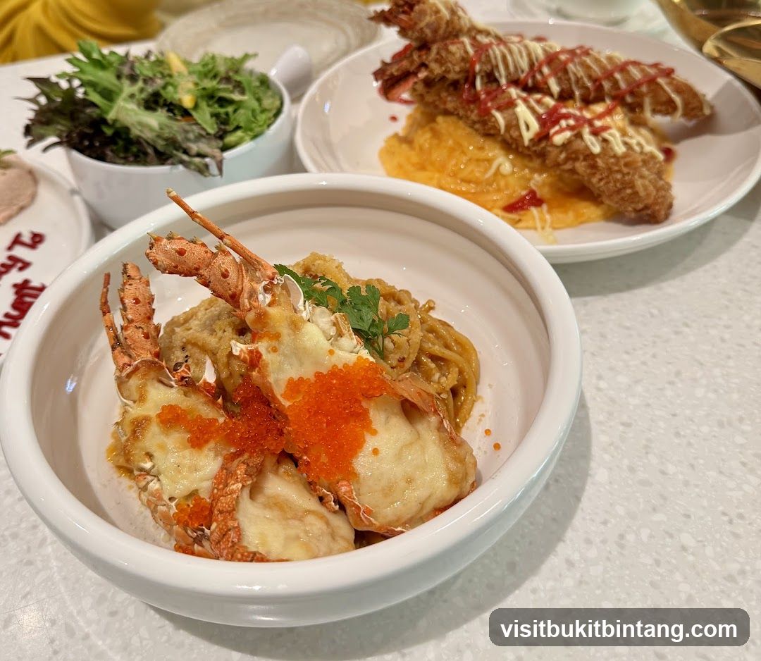 Seafood Pasta and Fried Shrimp