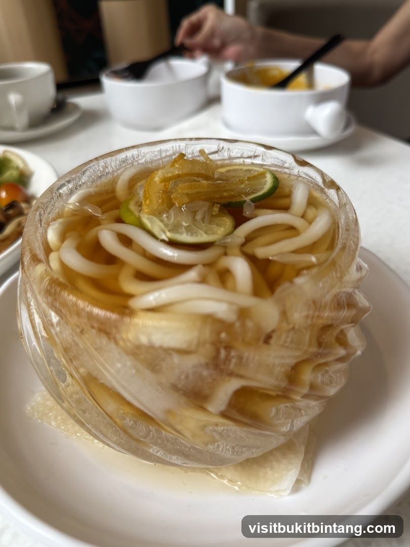 Udon Noodles with Citrus Garnish