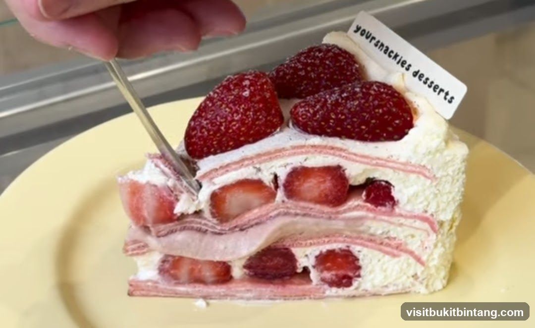 Strawberry Mille Crepe Cake