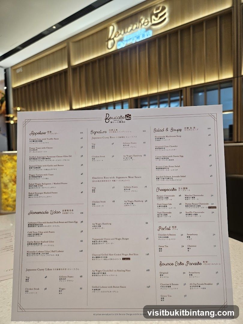 Boucafe Japanese Cafe Menu