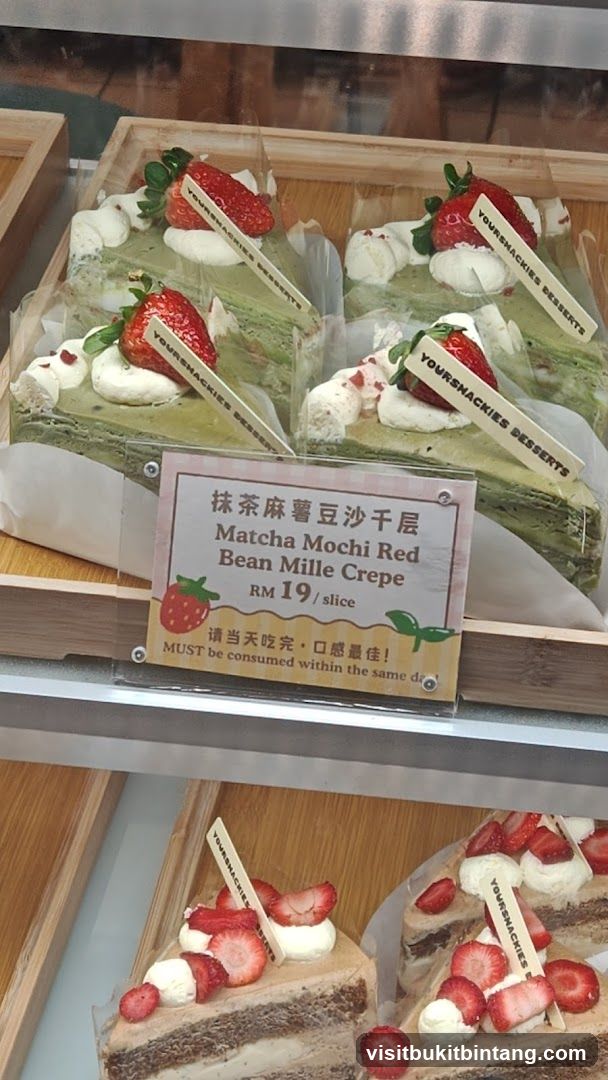 Matcha Mochi Red Bean Mille Crepe