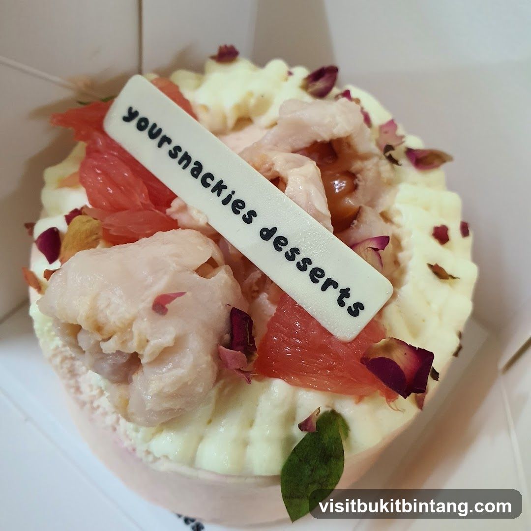 Dessert with Fruit and Edible Flowers