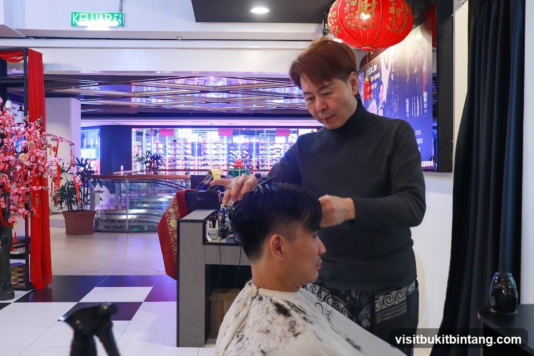 Barber giving a haircut