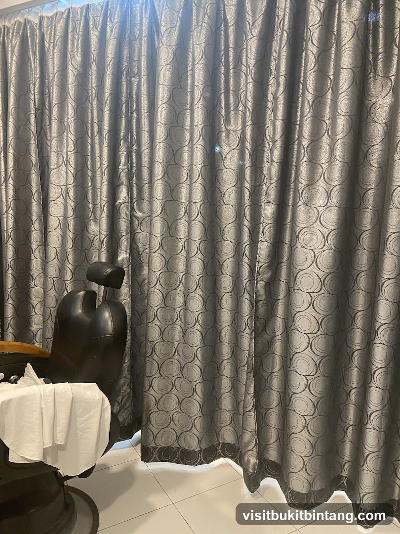 Barber Chair and Curtains