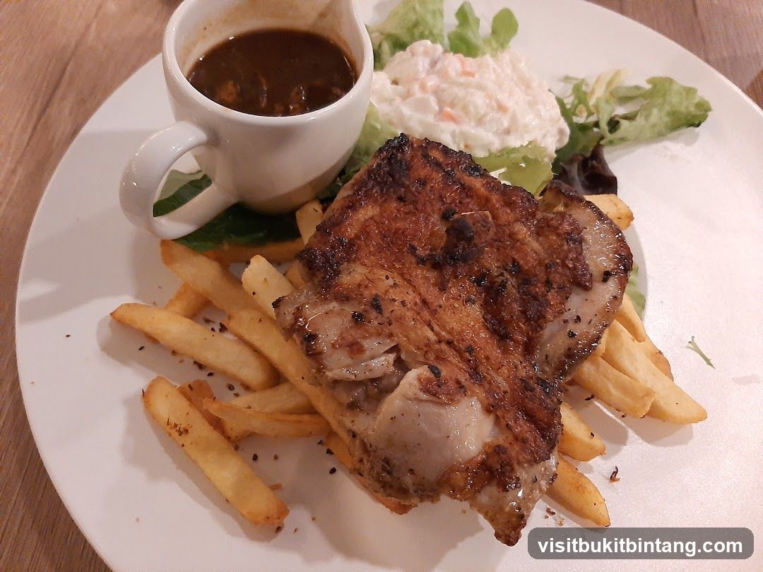 Grilled Chicken Chop with Fries