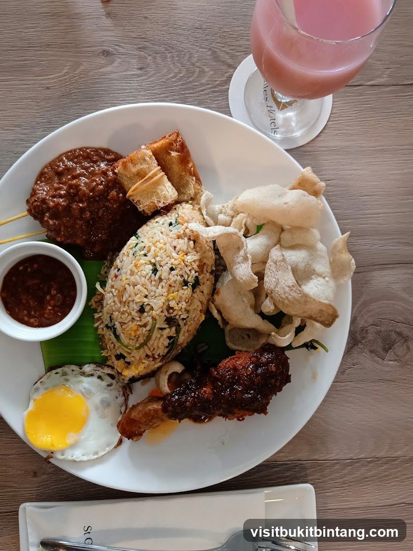 Plate of food with a drink