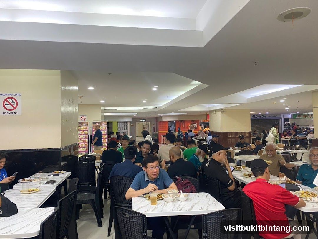 Food court with diners