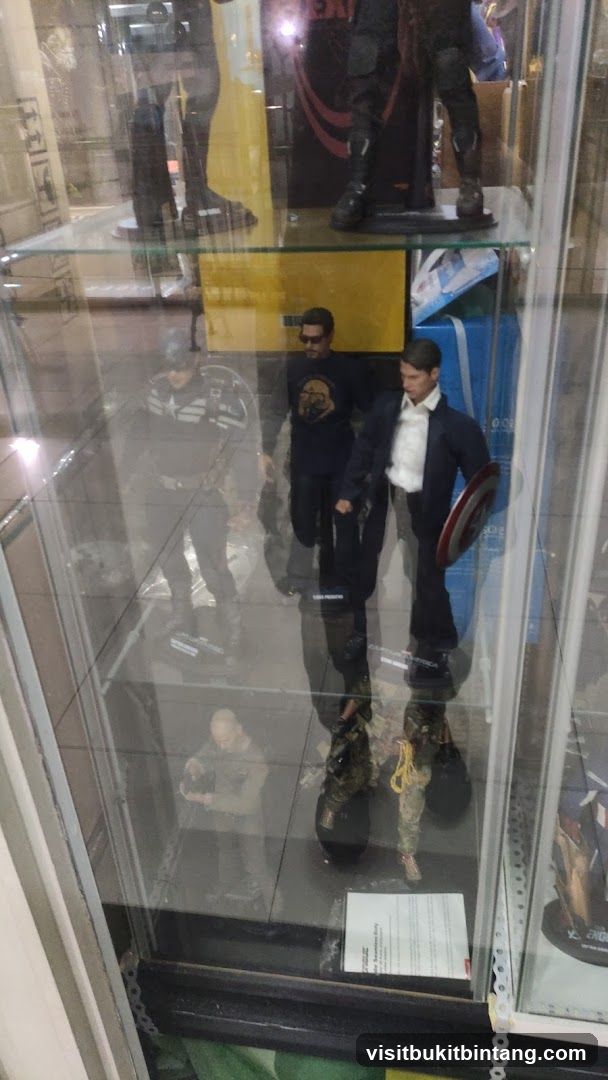 Display Case with Action Figures