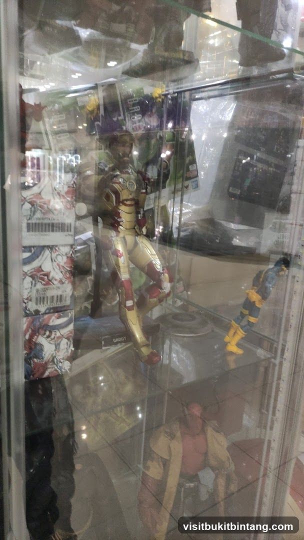 Display Case with Action Figures