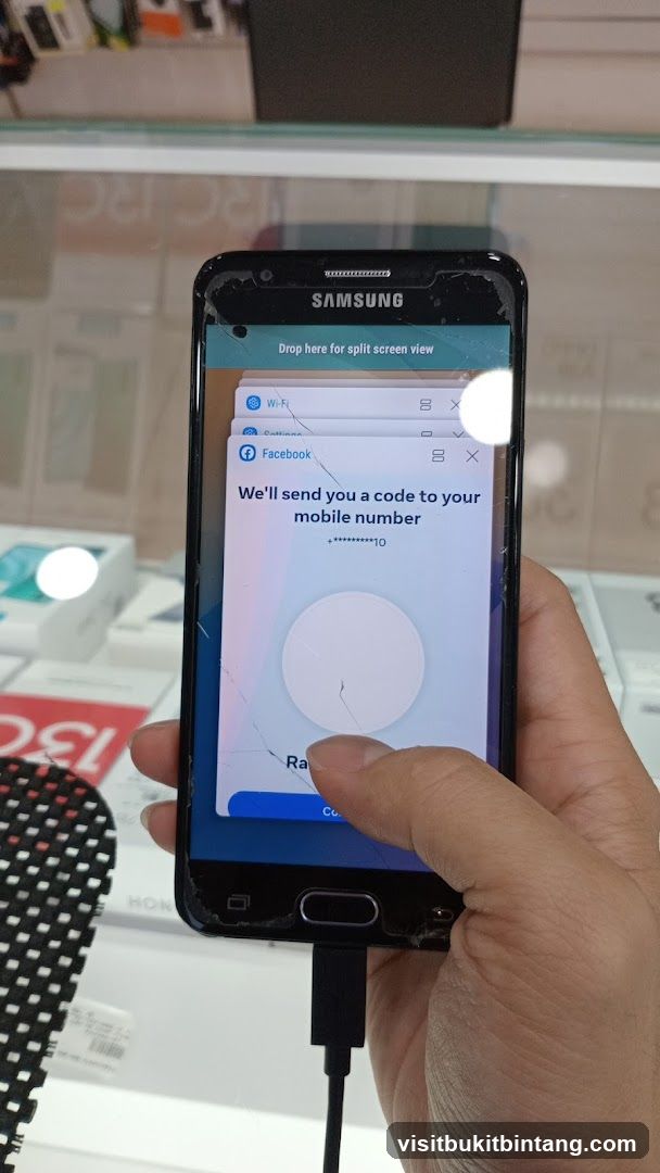 Phone Screen with Verification Code
