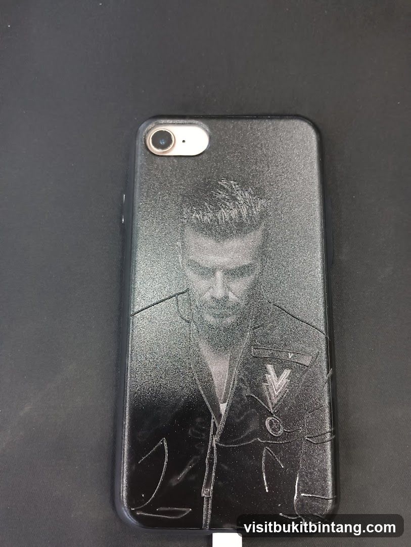 Phone Case with Engraved Portrait