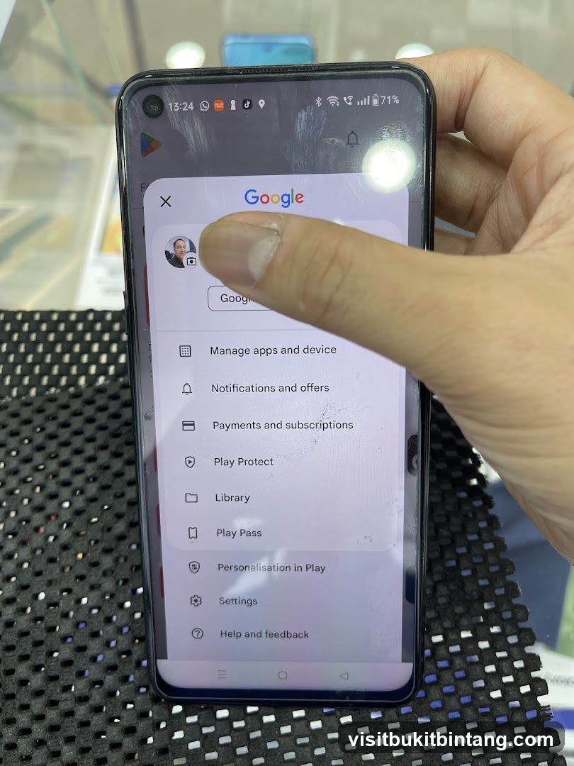 Google Play Store Menu
