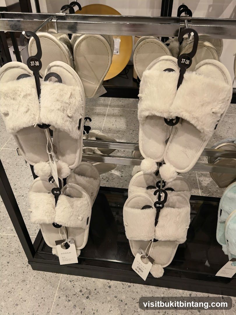 Fuzzy Slippers on Display