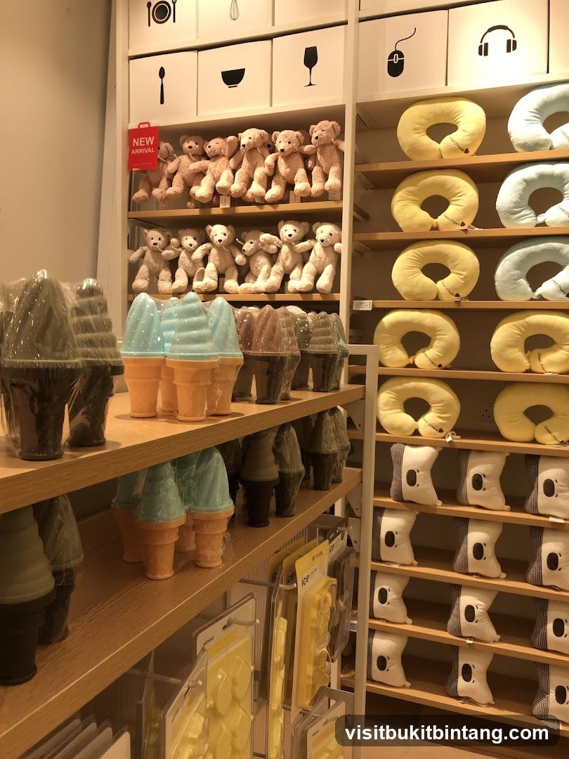Store Interior with Plush Toys and Travel Pillows