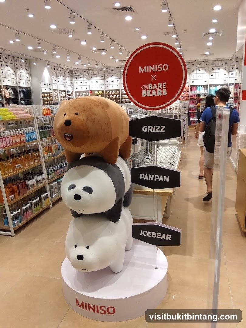 Miniso x We Bare Bears Display