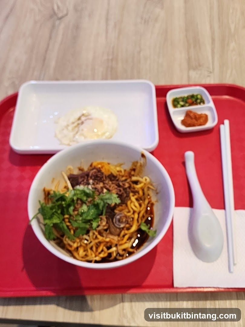 Noodle Dish with Fried Egg