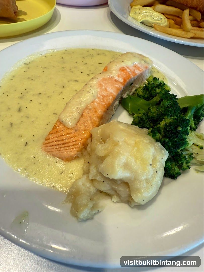 Salmon with Sauce and Sides