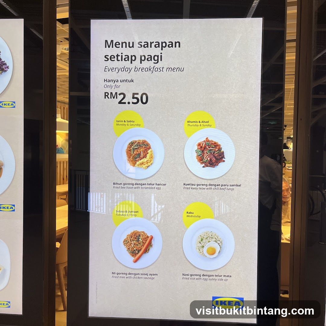 Everyday breakfast menu