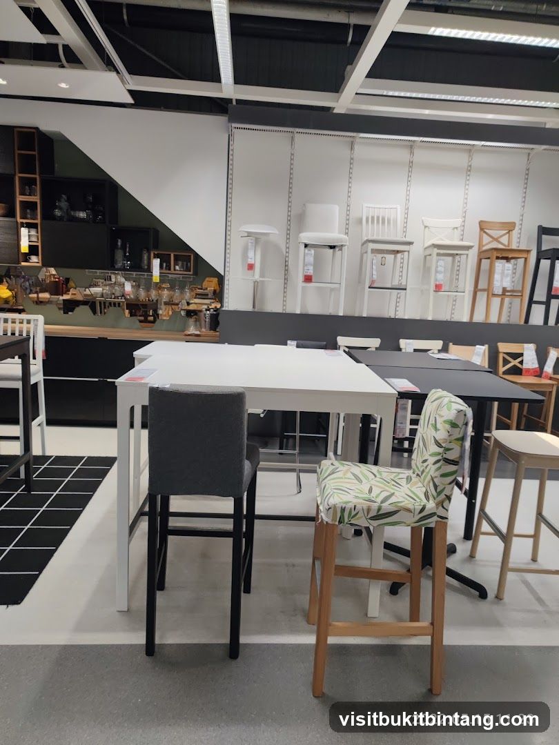 Bar stools and tables