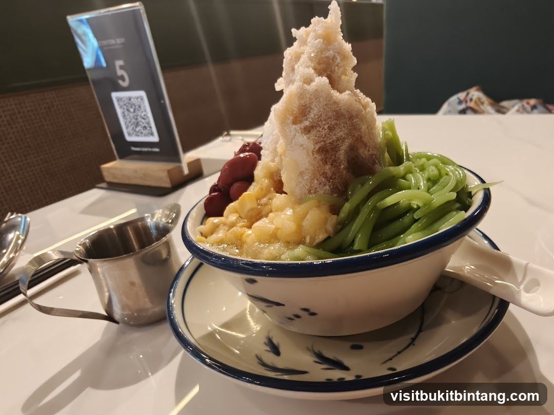 Dessert with Shaved Ice and Toppings