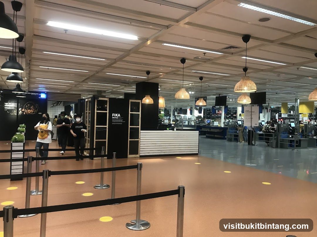Interior of a large retail store
