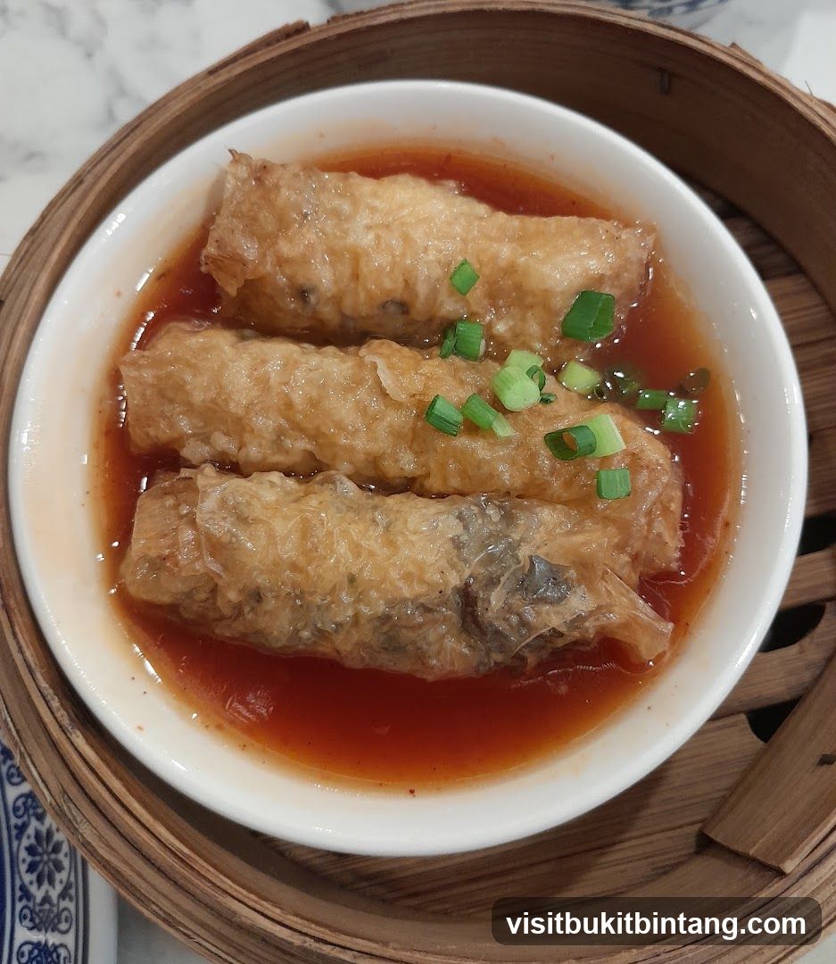 Fried Bean Curd Rolls in Sauce