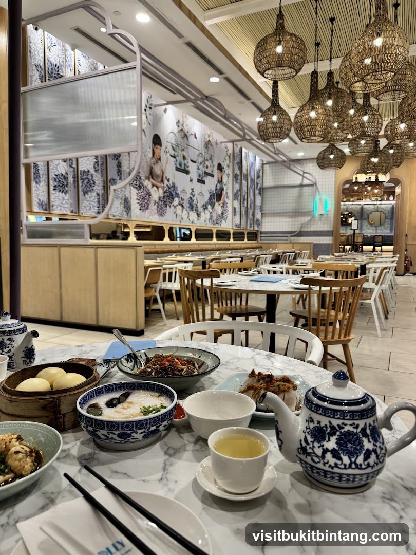Restaurant Interior with Food