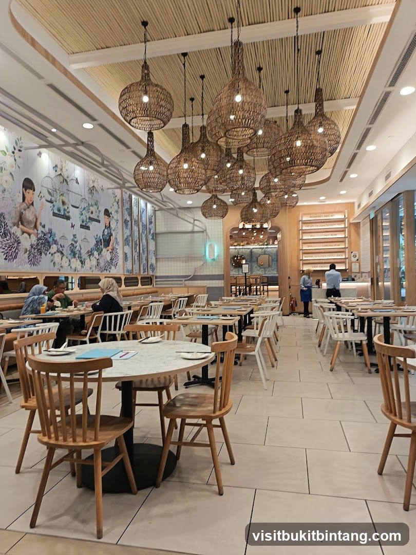 Restaurant Interior with Woven Pendant Lights