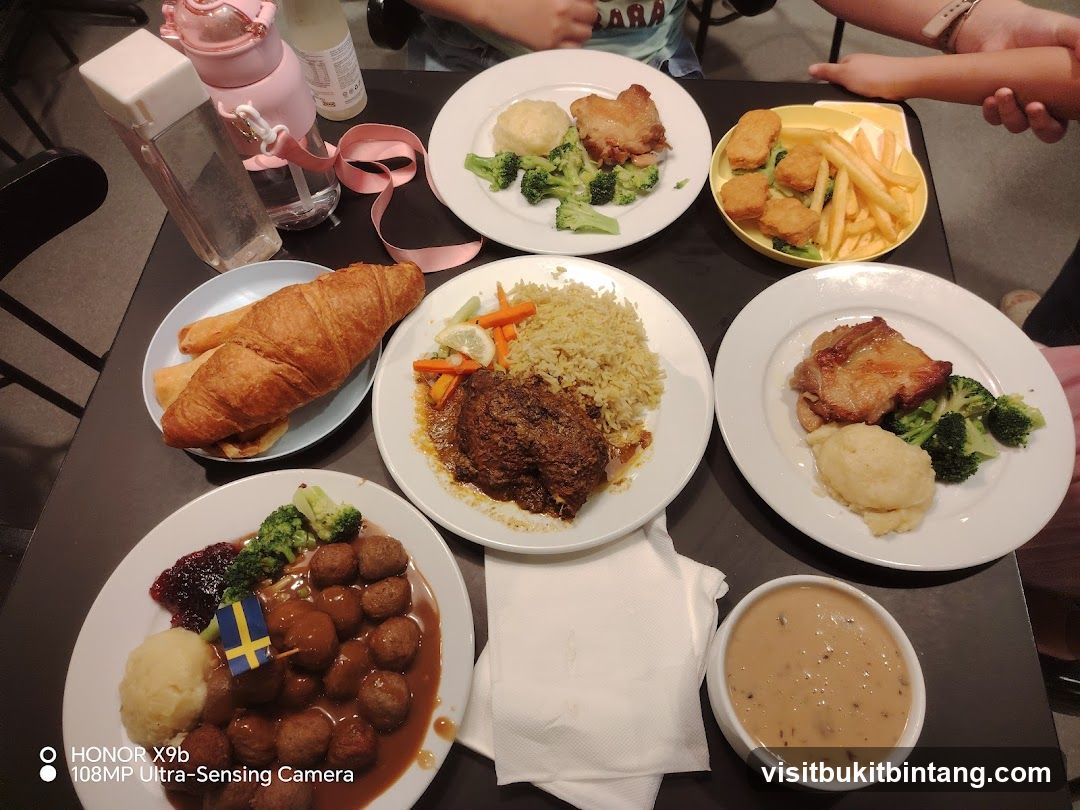 Table with various meals