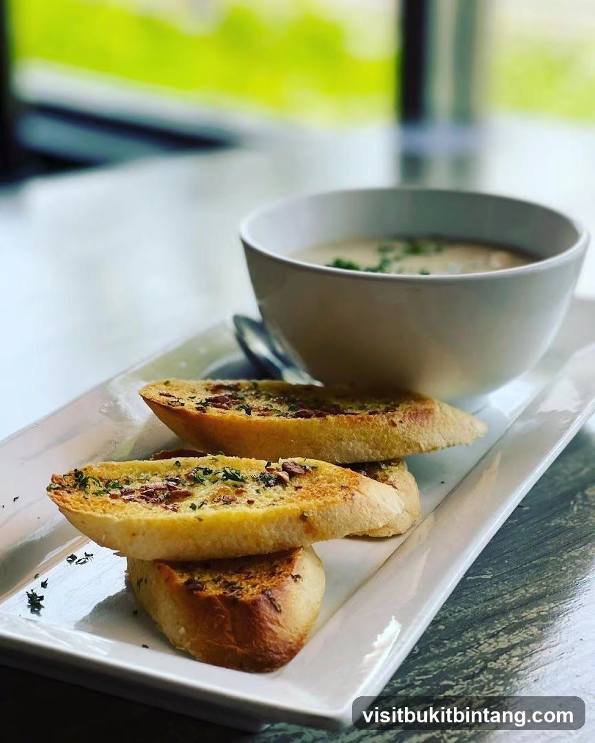 Soup and Garlic Bread