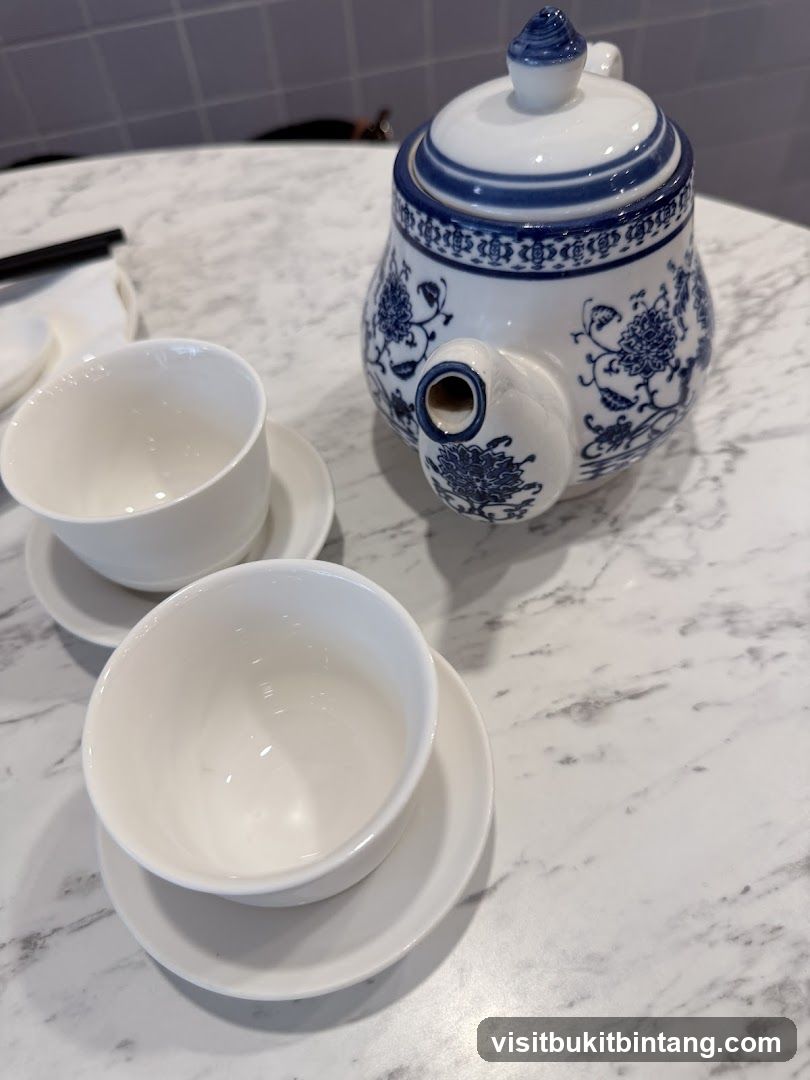 Tea Set on Marble Table