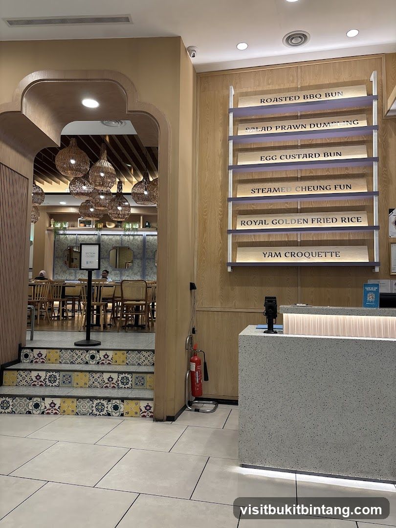 Restaurant Interior with Menu Display