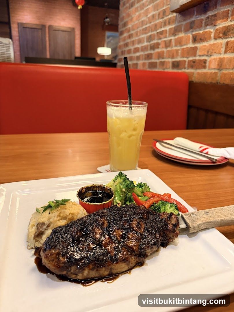Steak Dinner with Drink