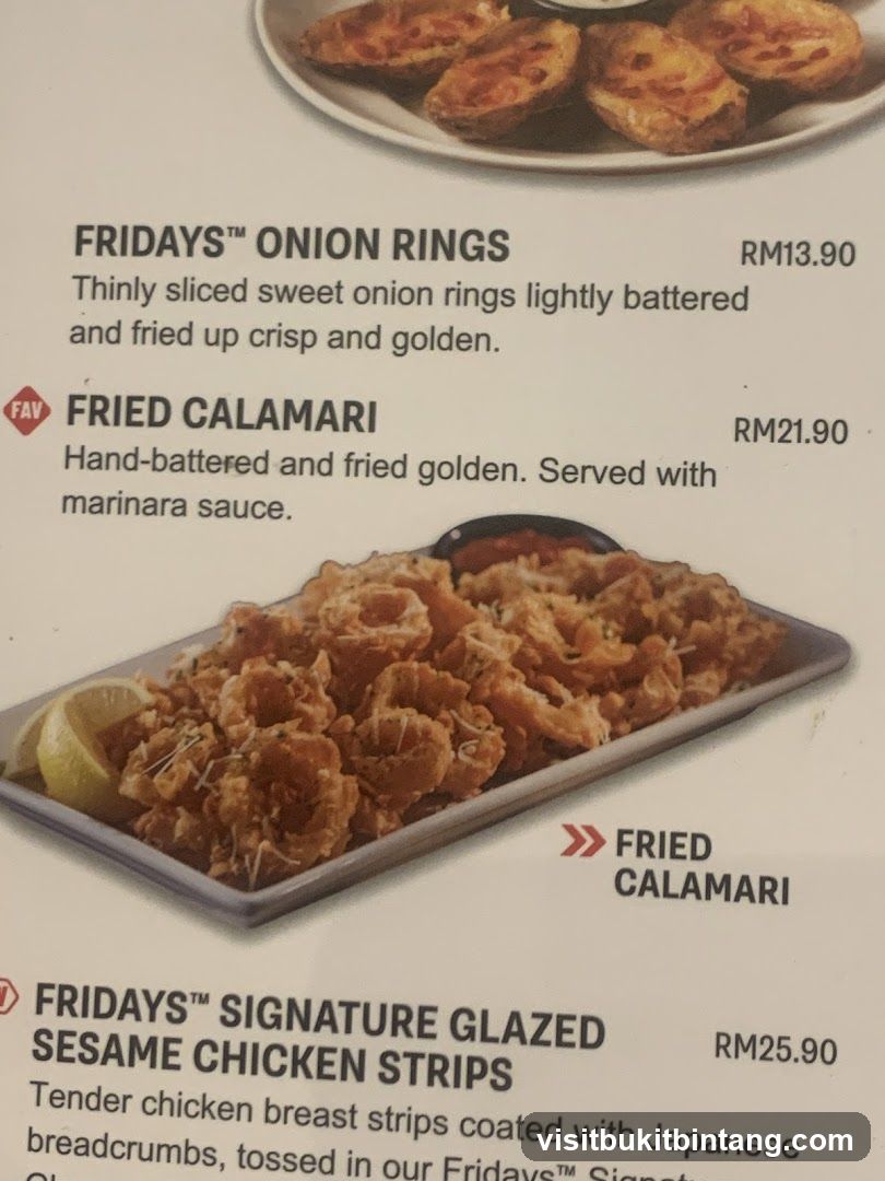 FRIDAYS Menu