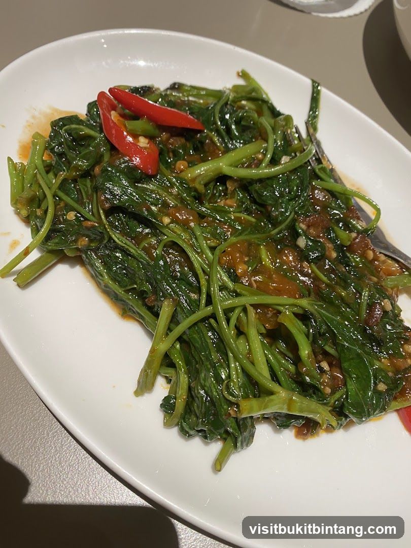 Stir-fried Water Spinach with Chili
