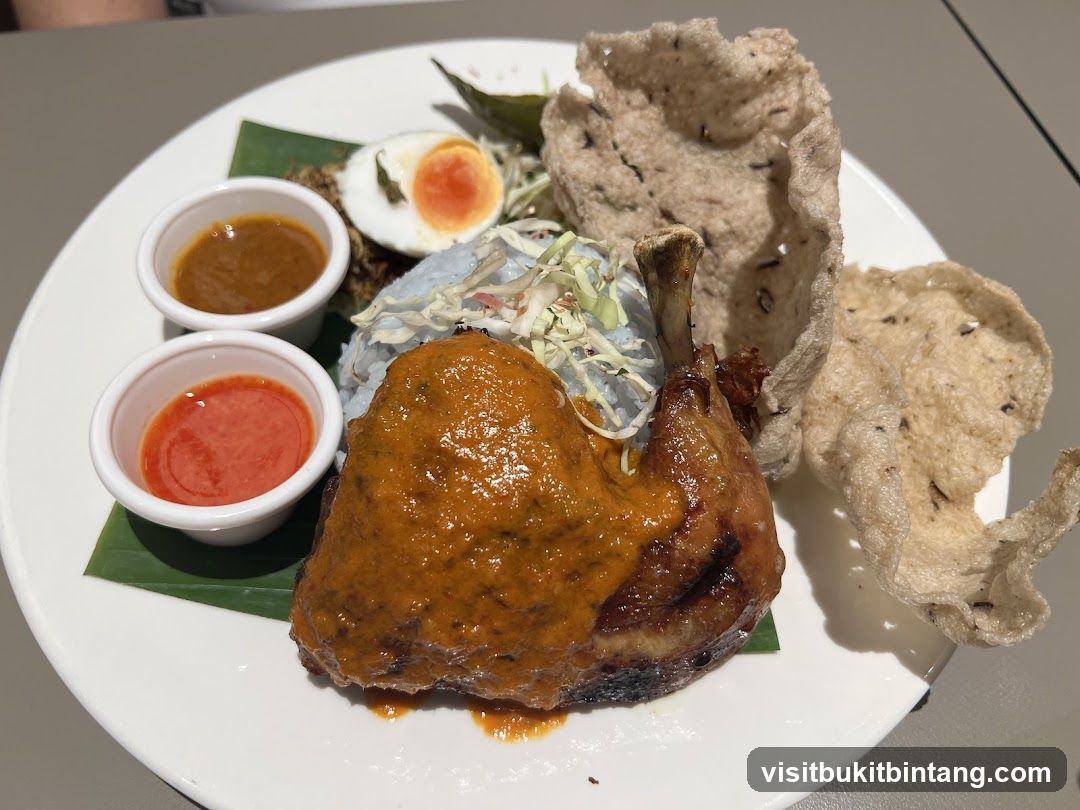 Nasi Lemak with Fried Chicken