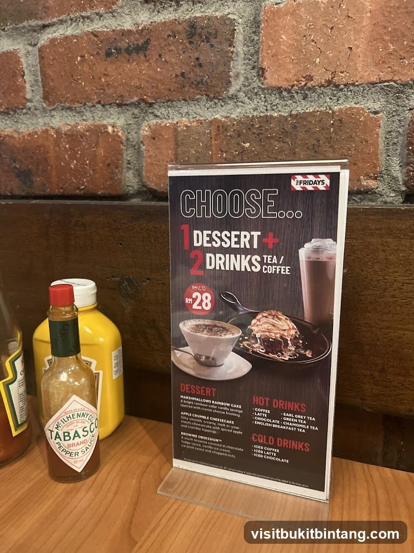 Dessert and Drinks Menu