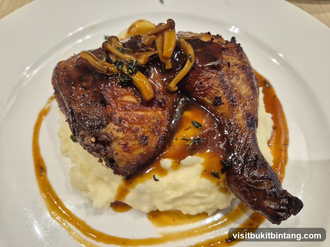 Roasted Chicken with Mashed Potatoes and Mushrooms