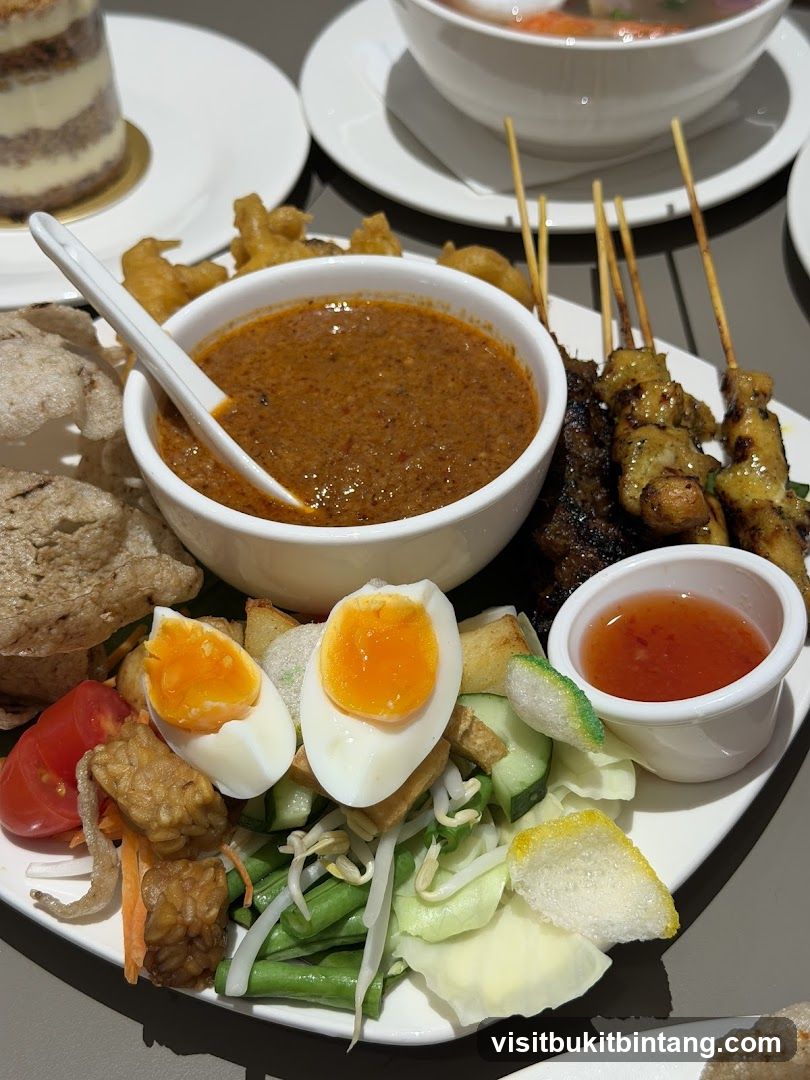 Satay Platter with Peanut Sauce and Side Salad