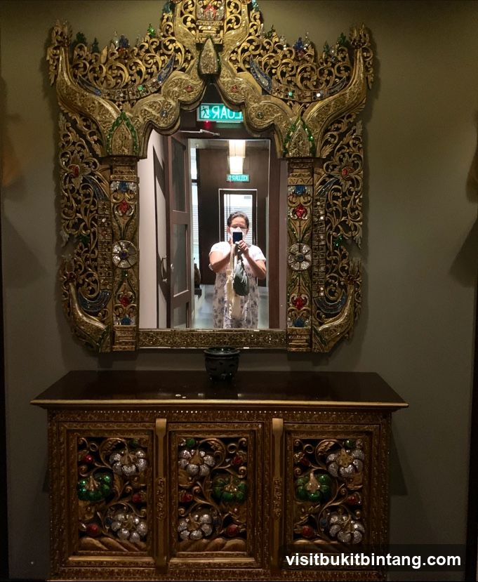 Ornate Mirror and Cabinet