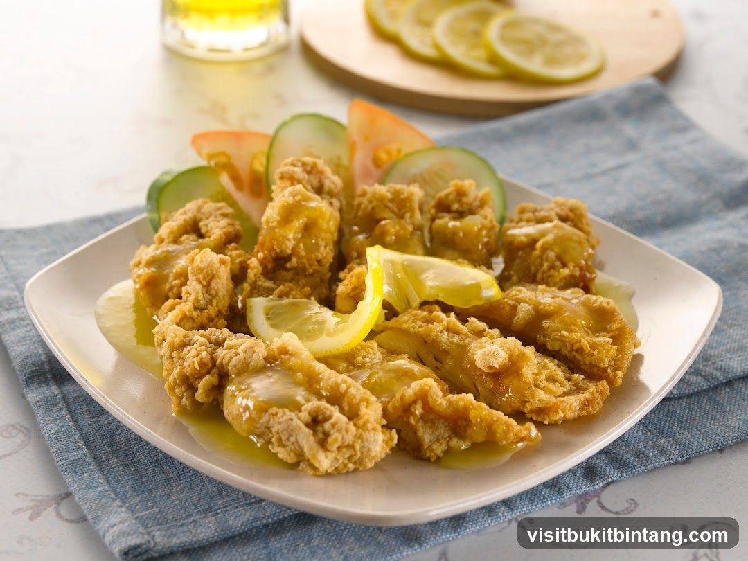 Fried Chicken with Lemon Sauce