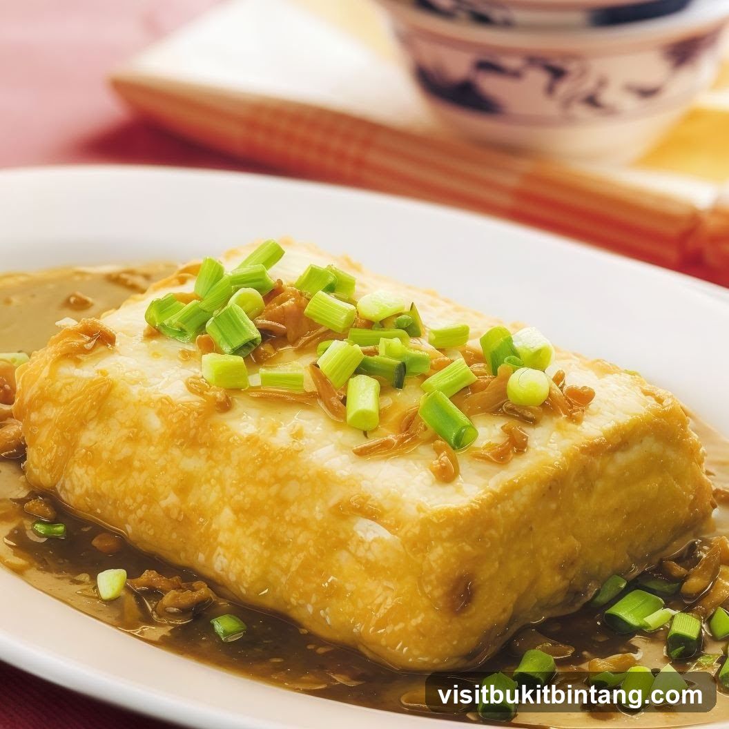 Steamed Tofu with Scallions