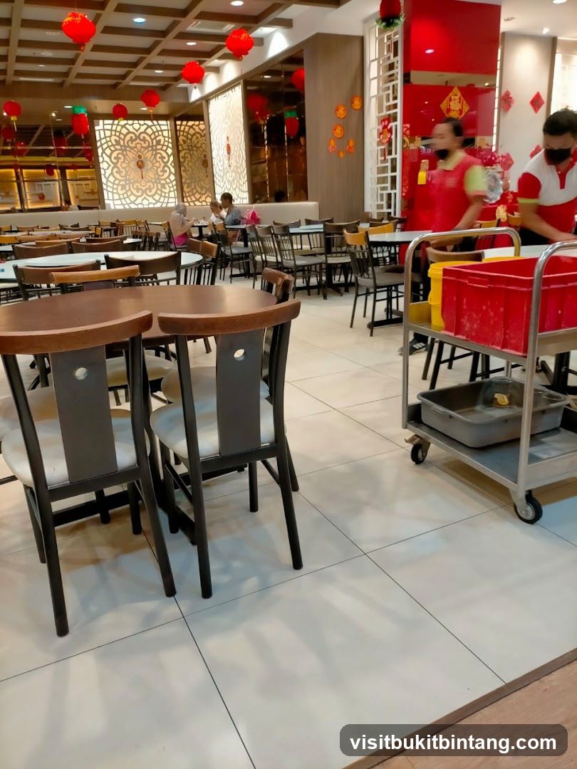 Restaurant Interior with Chinese New Year Decorations