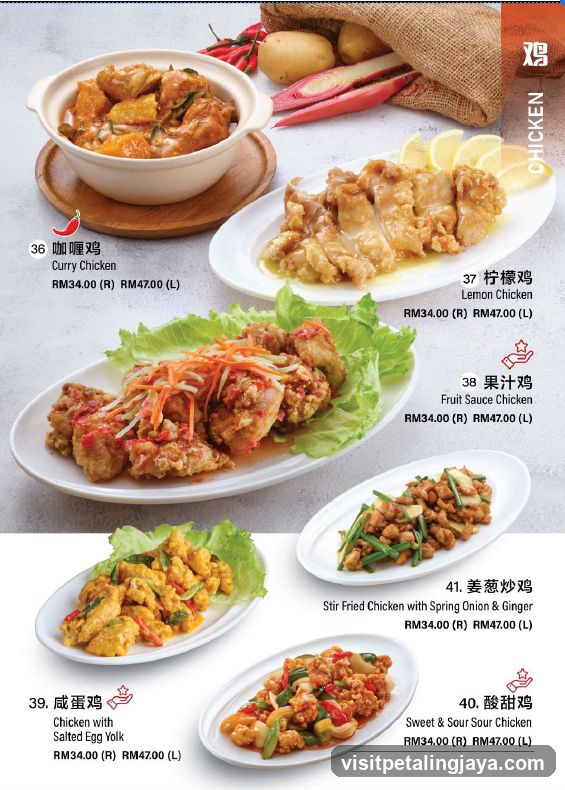 Chicken Menu Display