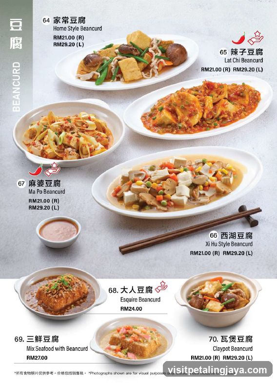 Beancurd Menu Page