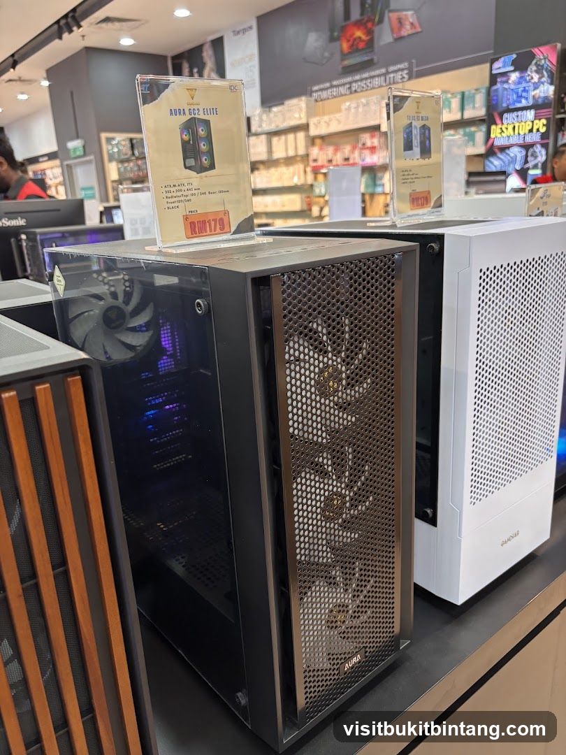 Computer Cases on Display