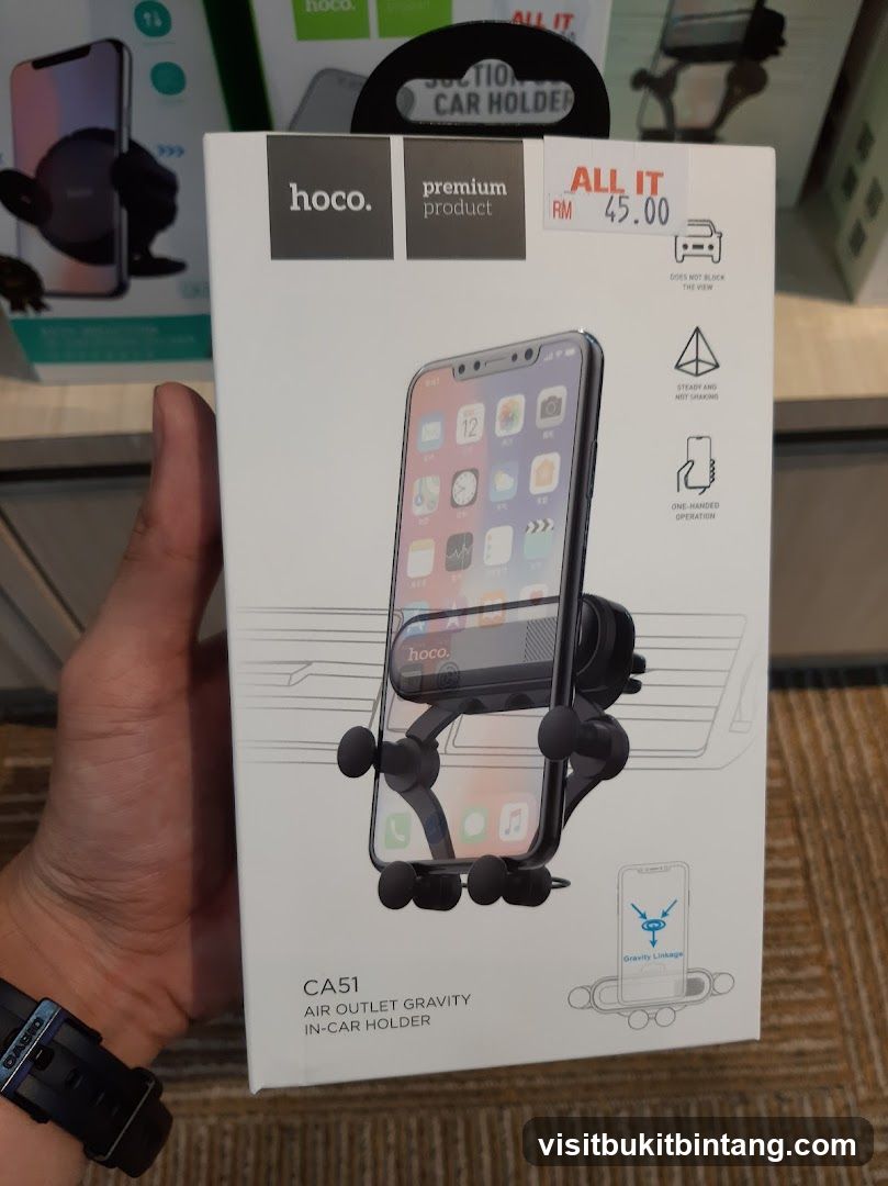 Hoco CA51 Air Outlet Gravity In-Car Holder Packaging