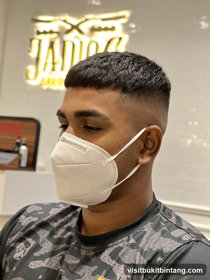 Man with a fresh haircut
